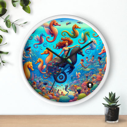 "Seahorse Serenade: A Magical Underwater Journey" - The Alien Wall Clock