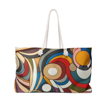 "Nightlife Chaos: A Dynamic Abstract Tribute to the City's Vibrant Energy" - The Alien Weekender Bag Abstract Art