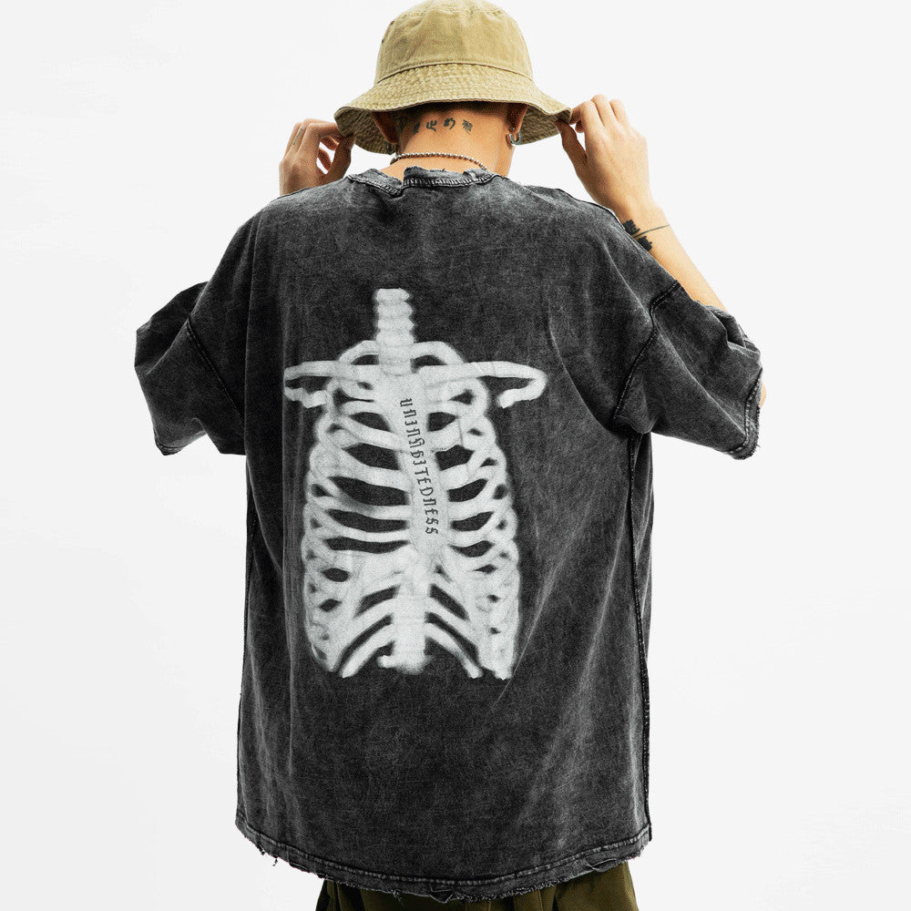 Skull Skeleton Printed Short Sleeve Dark Series