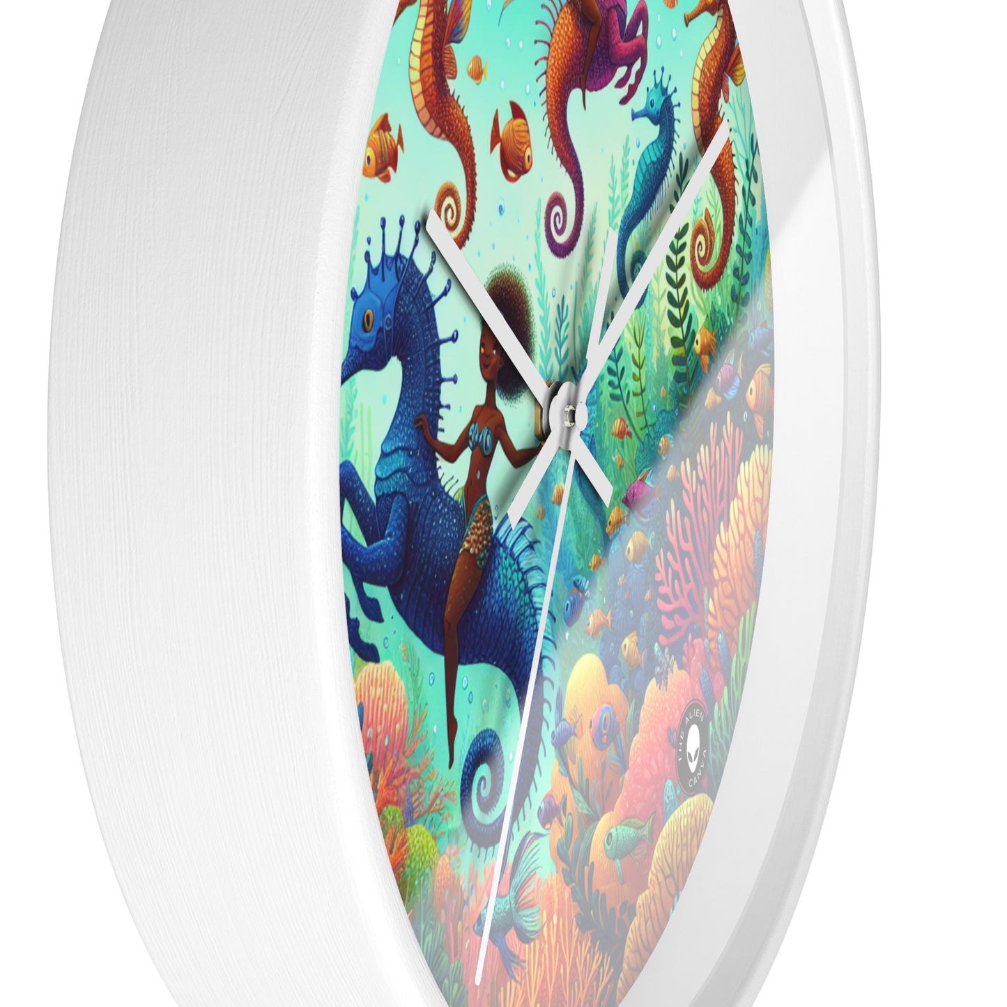 Enchanted Aquatic Realm: Mermaids and Seahorses - The Alien Wall Clock