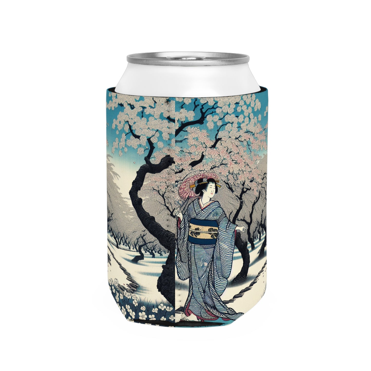 "Blossoming Sky" - The Alien Can Cooler Sleeve Ukiyo-e (impresión en madera japonesa)