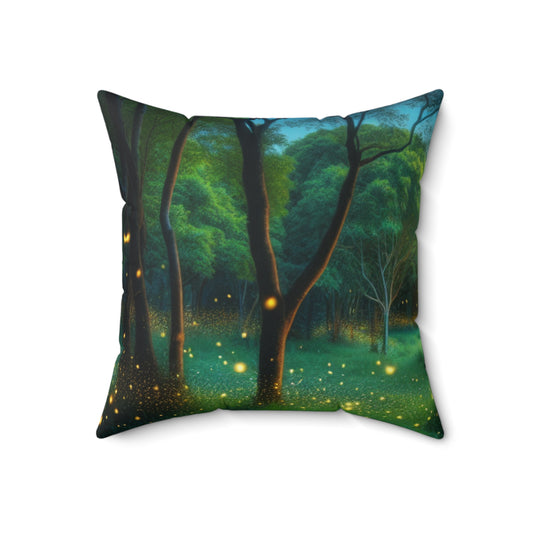 "Firefly Dusk"- The Alien Spun Polyester Square Pillow