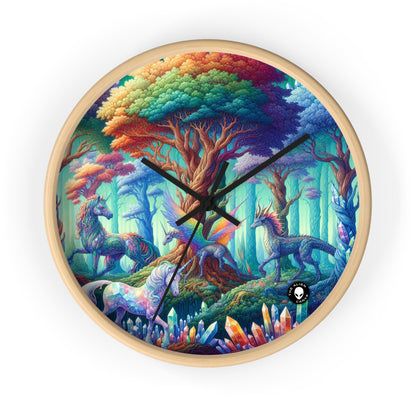 "Crystal Forest: Realm of Mythical Beings" - The Alien Wall Clock