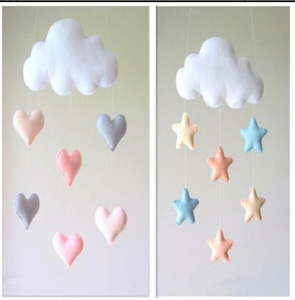 Nordic star cloud DIY hanging wall decorations baby bedroom photography accessories christmas best decor gift baby Mobile hanger ornament