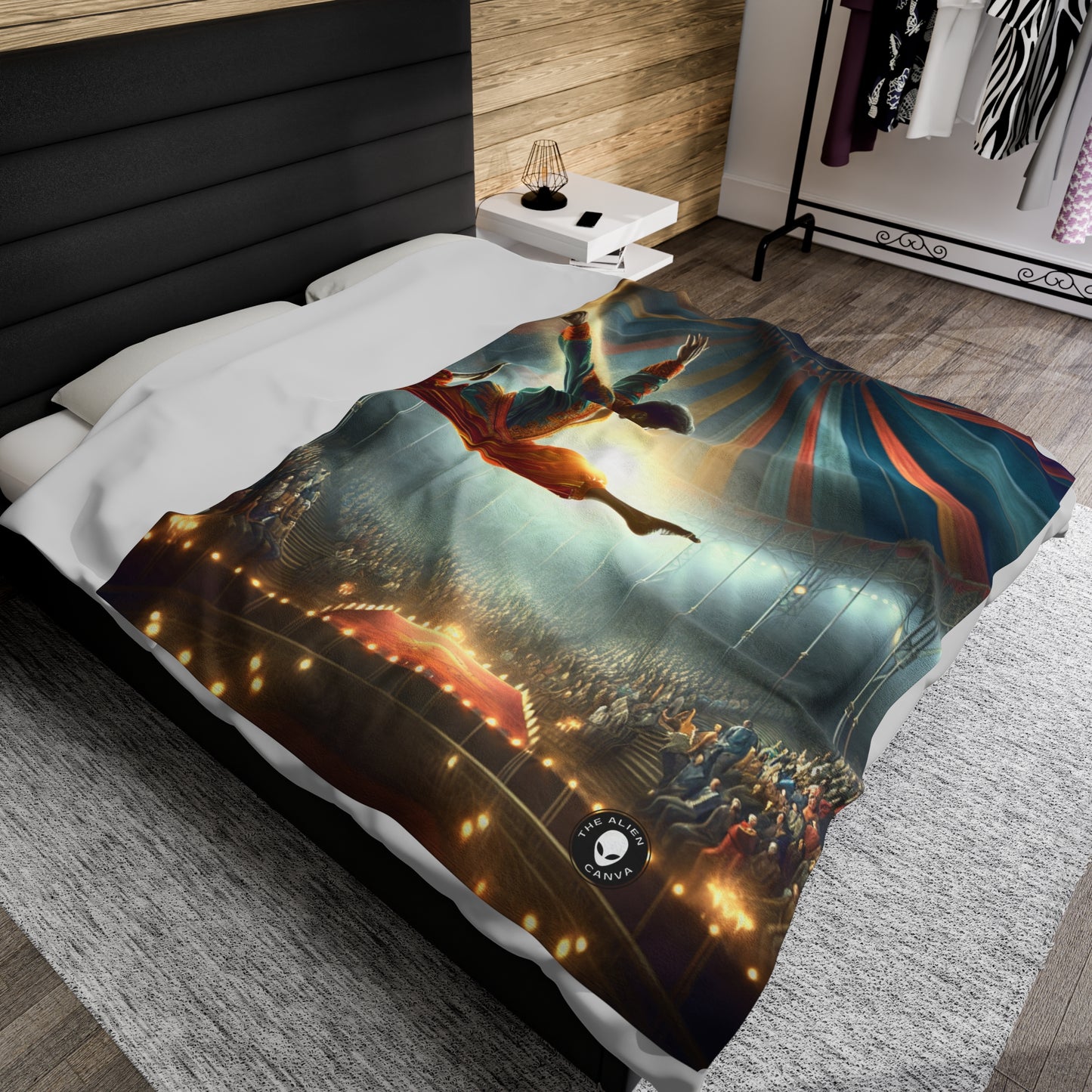 "The Aerial Acrobat" - The Alien Velveteen Plush Blanket Photorealism