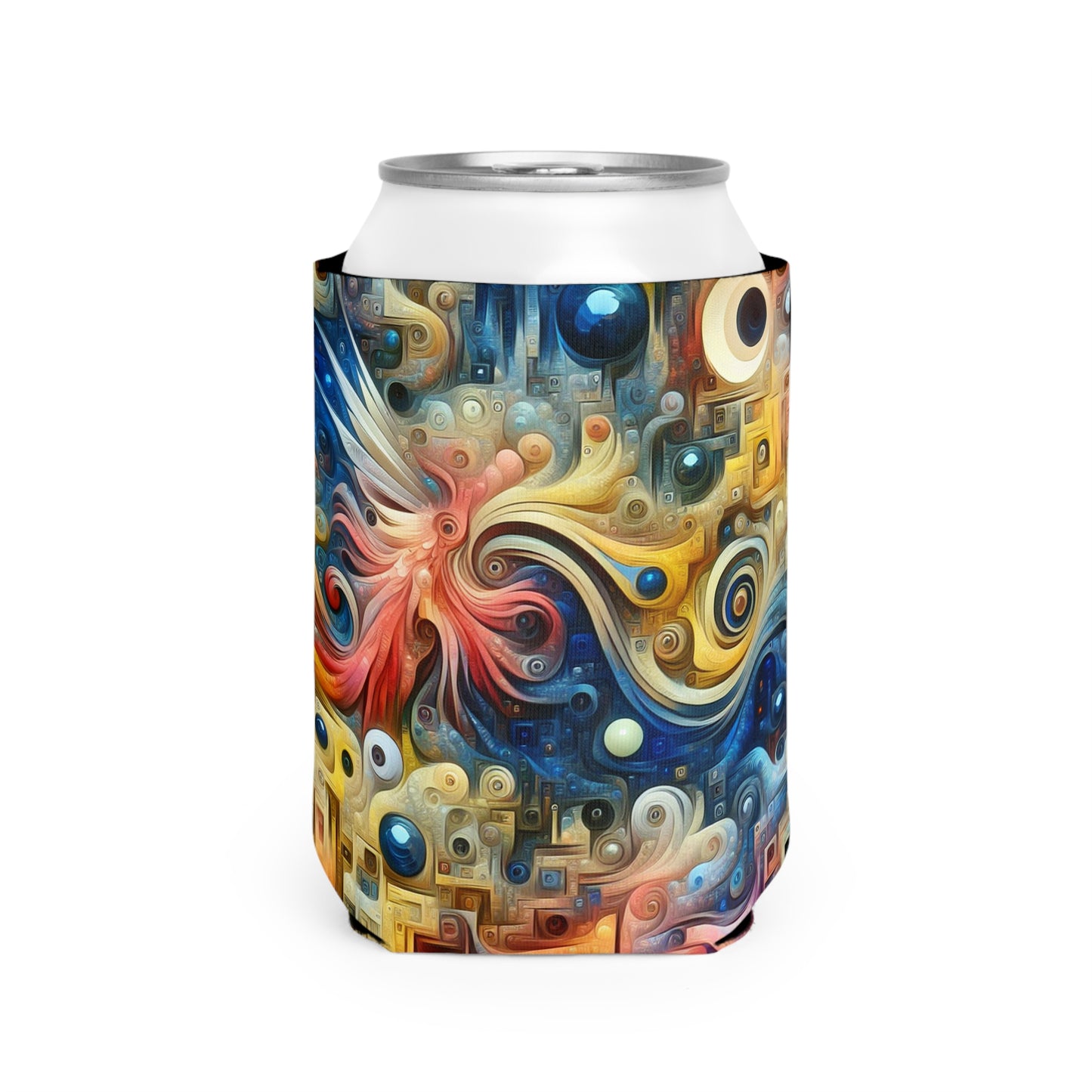 "The Timeless Garden: A Surreal Fusion of Nature and Time" - The Alien Can Cooler Sleeve Surrealism