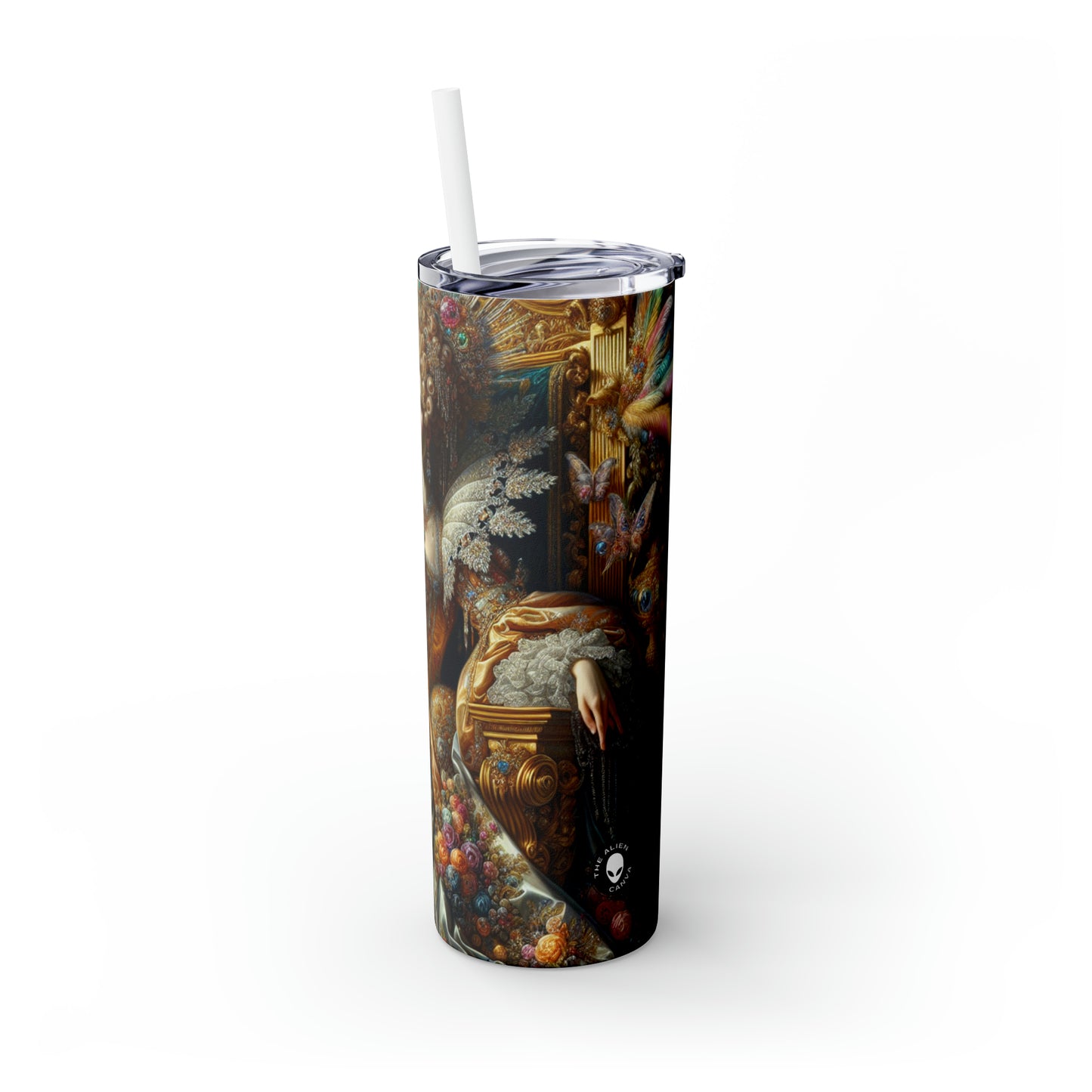 "La splendeur d'une reine de la Renaissance" - The Alien Maars® Skinny Tumbler avec paille 20oz Rococo