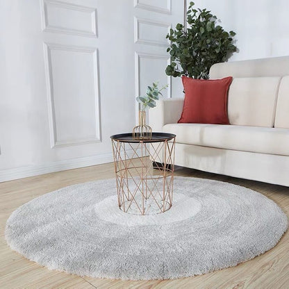 Tapis rond épaissi chambre chevet fille simple et sale