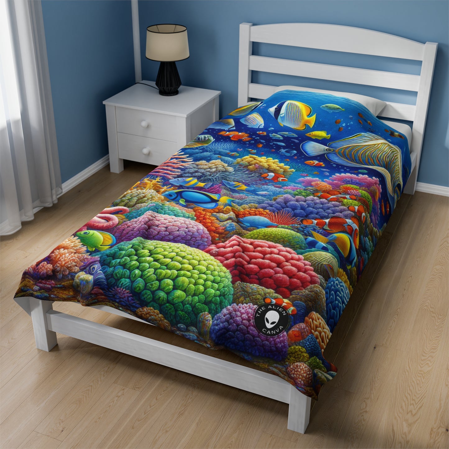 "Tropical Paradise: Underwater Wonderland" - The Alien Velveteen Plush Blanket