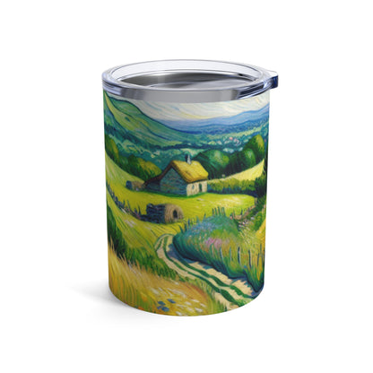 "Mystical Morning: A Post-Impressionist Journey into a Vibrant Dawn" - The Alien Tumbler 10oz Post-Impressionism