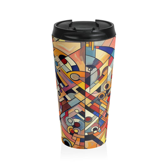 Chaos et harmonie : une danse visuelle – The Alien en acier inoxydable Mug de voyage Art abstrait