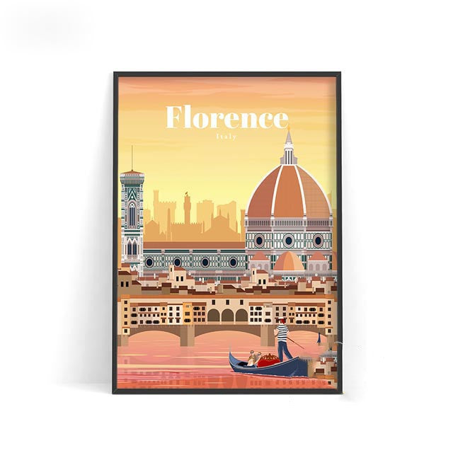 World City Travel Poster Wall Decoration