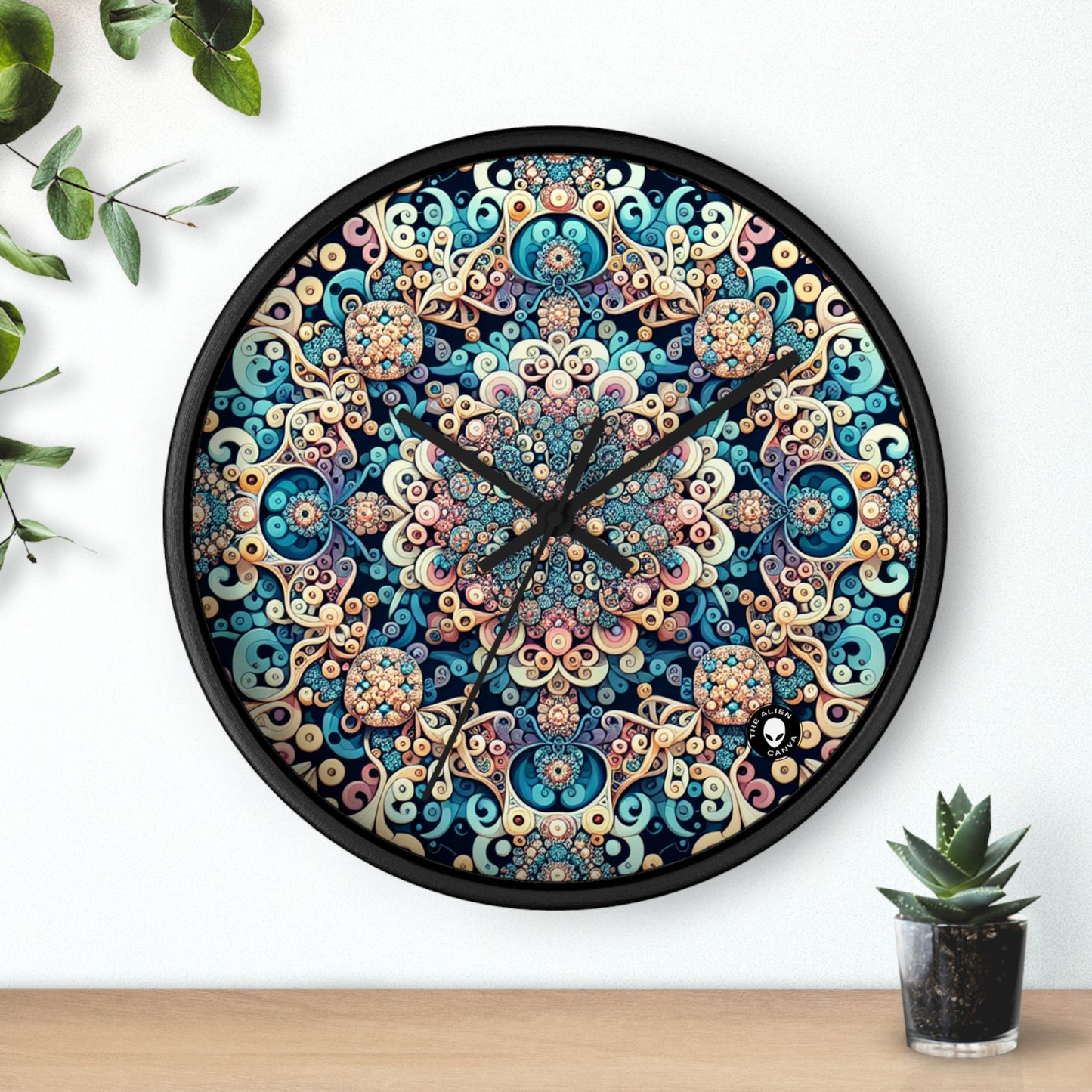 "Flight of Geometry: Algorithmic Art Inspired by Avian Movement" - The Alien Wall Clock Algorithmic Art