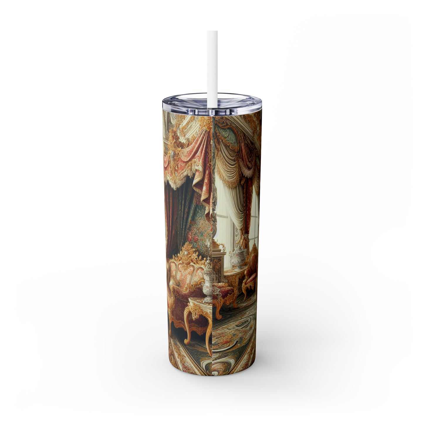 "Enchanted Court Symphony" - The Alien Maars® Skinny Tumbler avec paille 20oz Style baroque