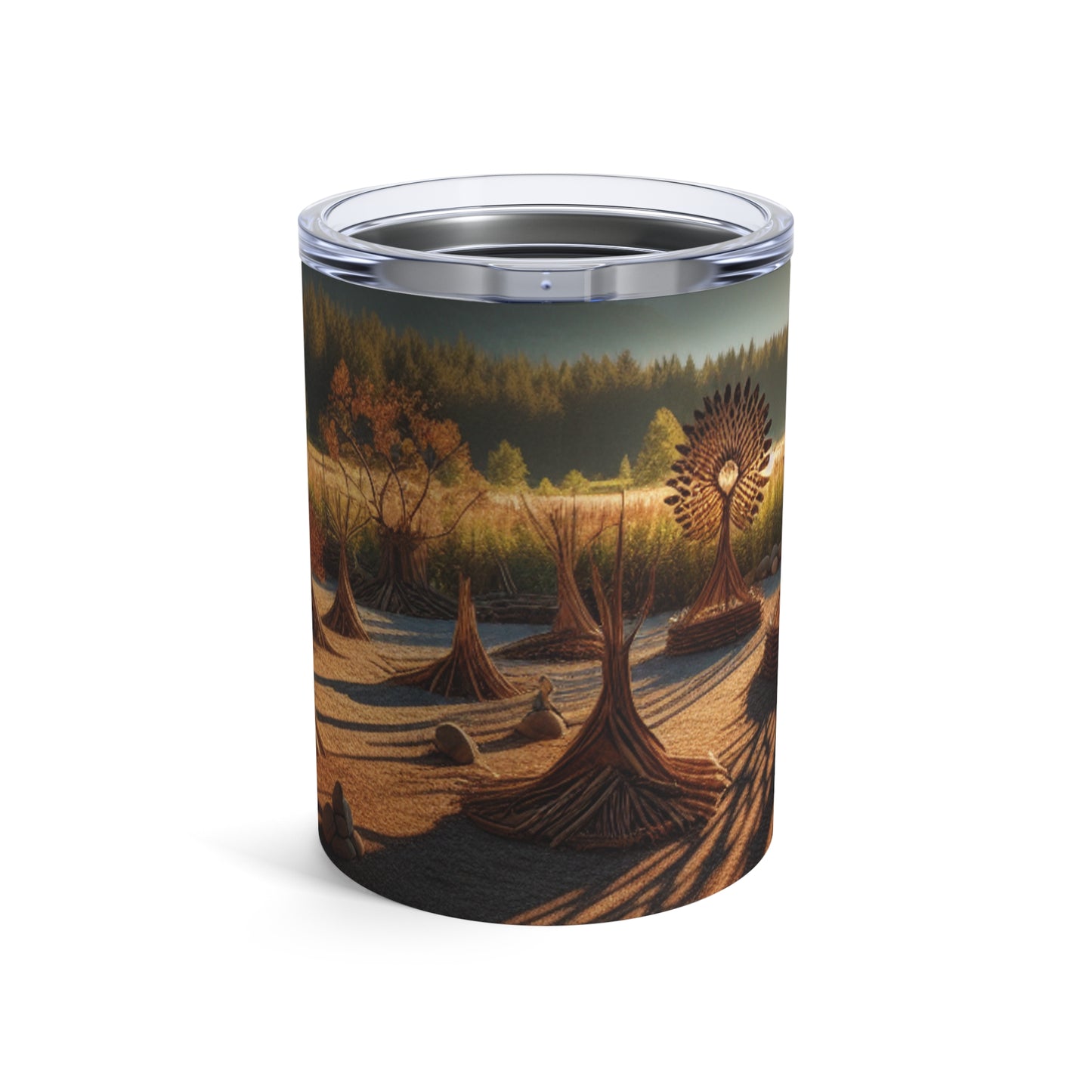 "Metamorfosis: una cautivadora celebración de transformación y renacimiento del Land Art" - The Alien Tumbler 10oz Land Art