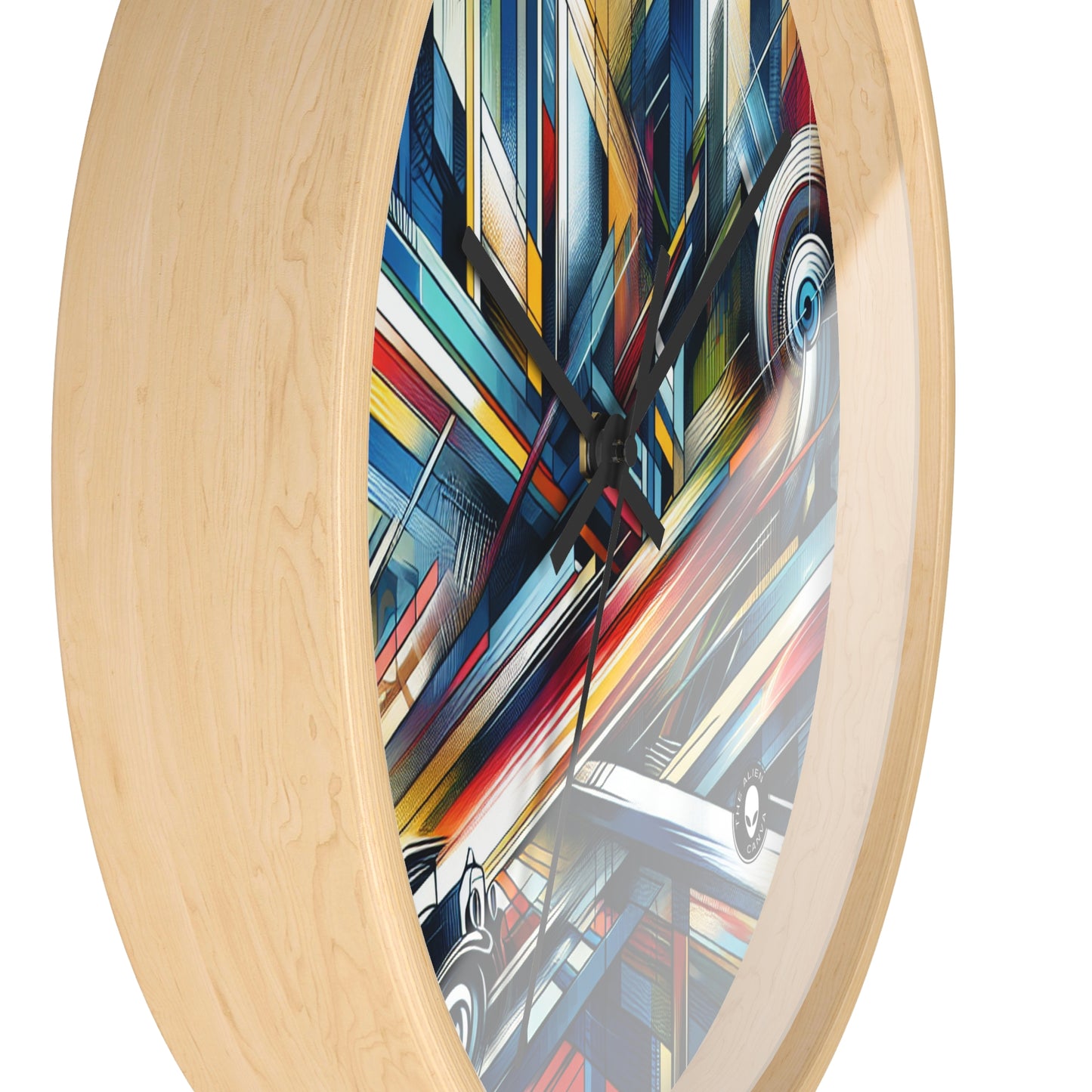 "Galactic Dream: Futuristic Neon City" - The Alien Wall Clock Futurism