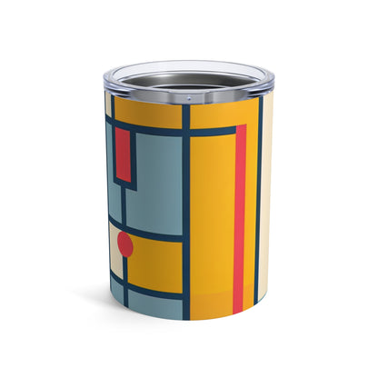 "De Stijl Grid : Une composition de couleurs minimaliste" - The Alien Tumbler 10oz De Stijl