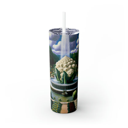 « La fontaine végétale : un conglomérat de chou-fleur » - The Alien Maars® Skinny Tumbler avec paille 20oz Surréalisme