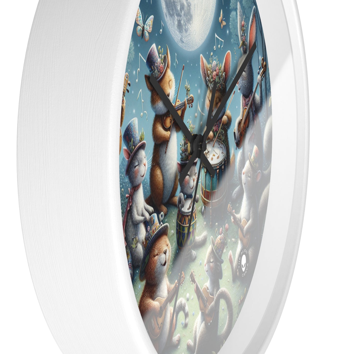 "Moonlit Melodies in the Enchanted Forest" - The Alien Wall Clock