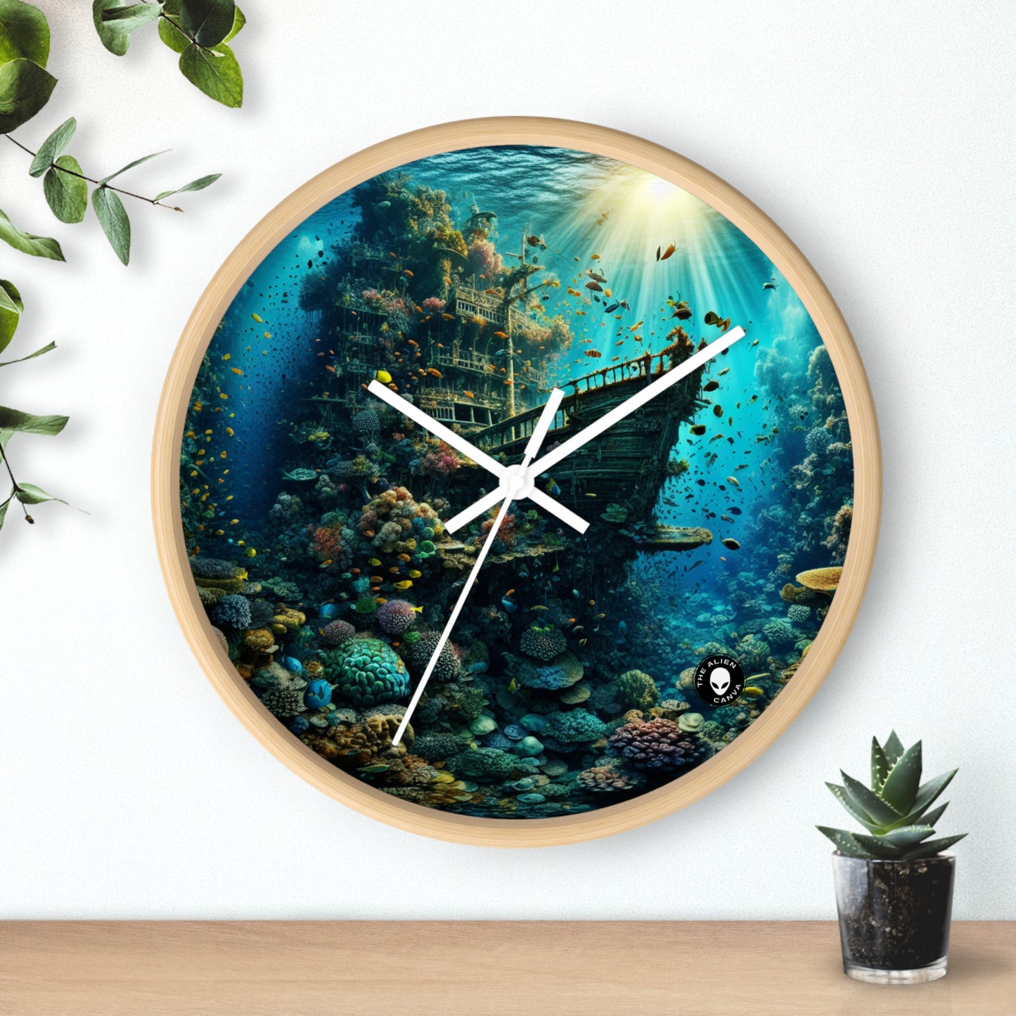 "Whimsical Underwater World" - The Alien Wall Clock