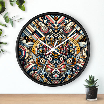 "Moroccan Mosaic Masterpiece" - The Alien Wall Clock Pattern Art