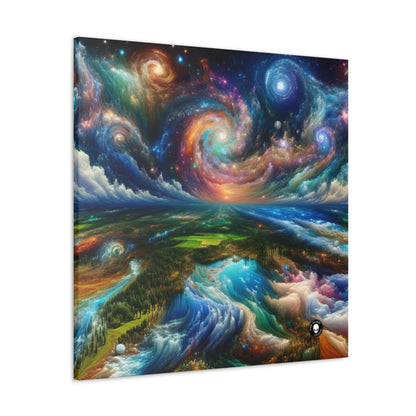 "Galactic Patchwork: A Surreal Landscape" - The Alien Canva