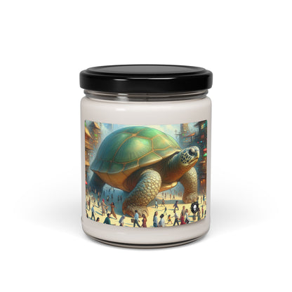 "La merveilleuse tortue dans la ville" - Bougie parfumée au soja Alien 9oz