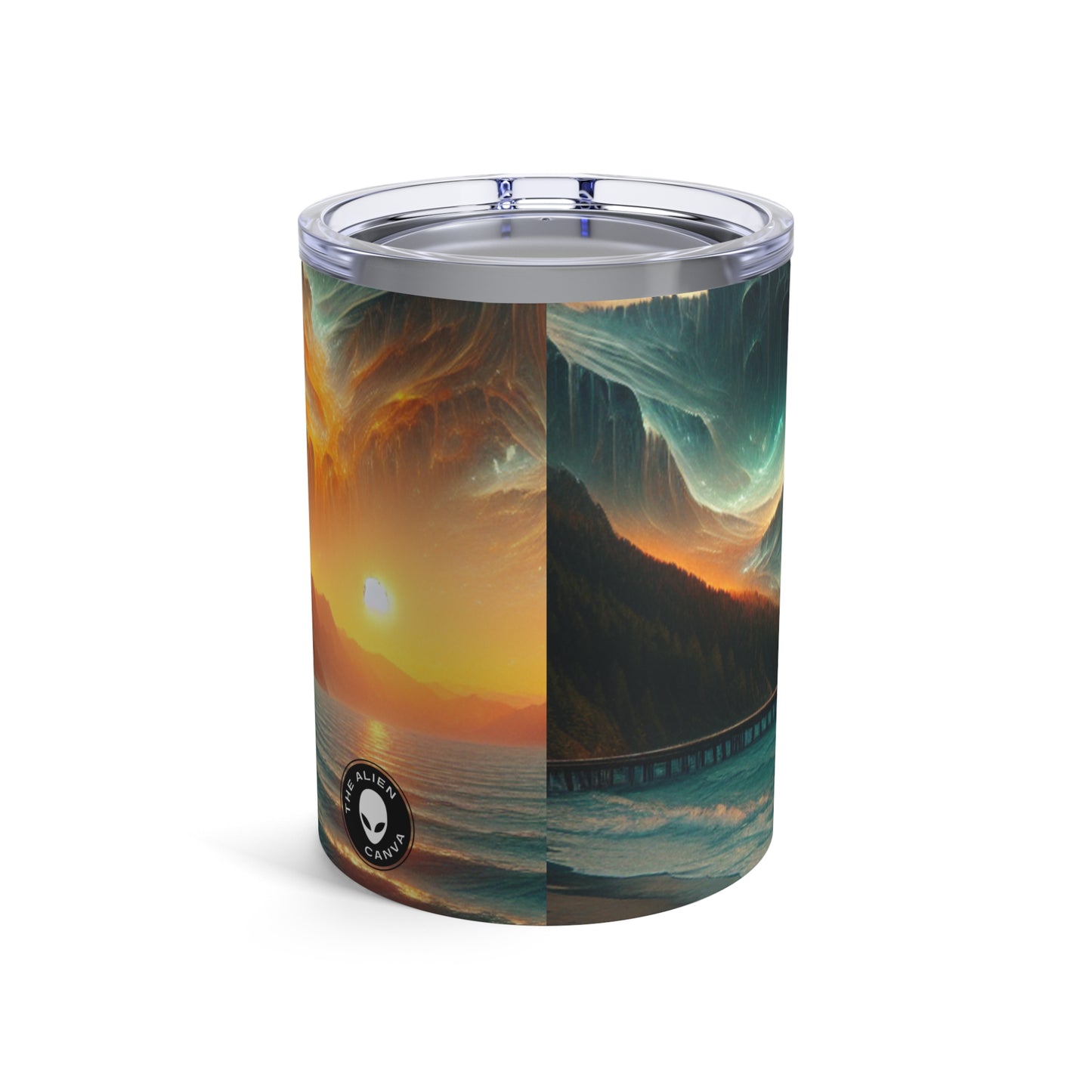 "Realismo en rojo: capturando la belleza de una deliciosa manzana" - The Alien Tumbler 10oz Photorealism