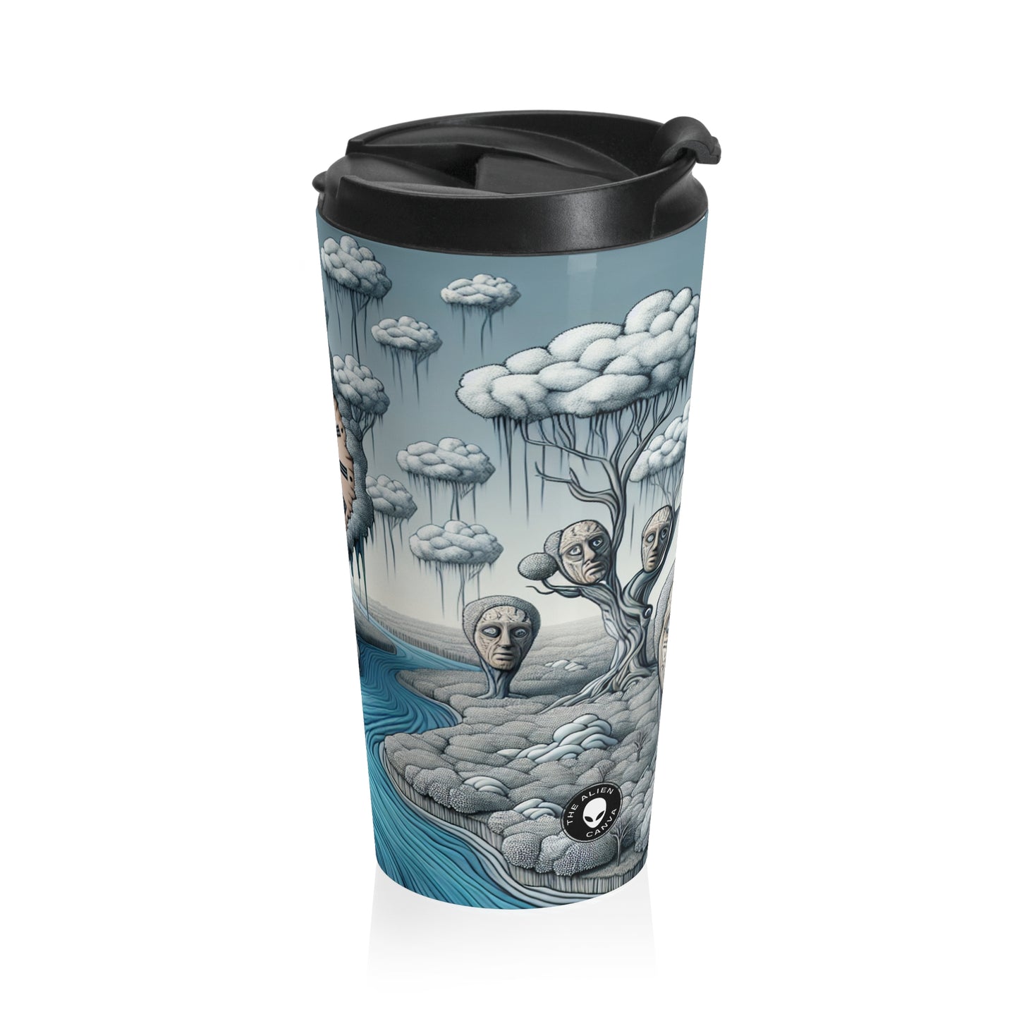 "Fantasy Wonderland: Where Time Bends and Trees Talk" - The Alien Stainless Steel Travel Mug