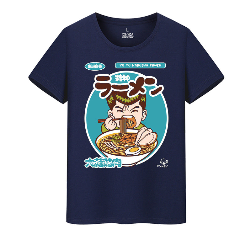 Printed pork bone ramen short sleeve