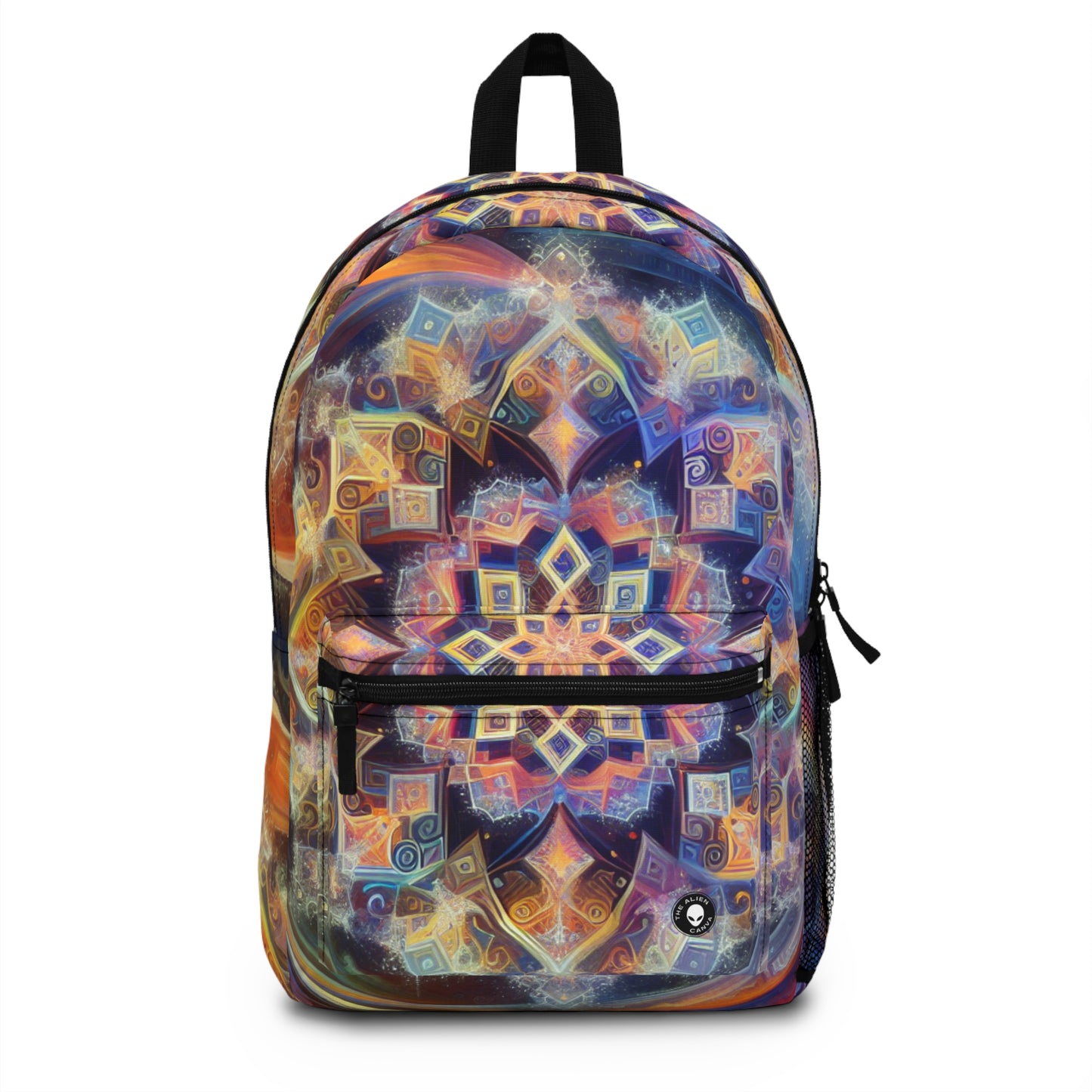 "Mandala dinámico: una pintura geométrica vibrante" - La Mochila Alien