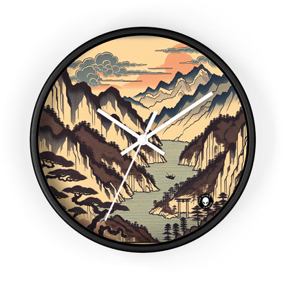 "Cherry Blossom Serenity: A Captivating Ukiyo-e Tribute to the Japanese Tea Ceremony" - The Alien Wall Clock Ukiyo-e (Japanese Woodblock Printing)