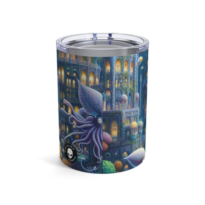 « L'Atlantide enchanteresse : une harmonie de créatures marines » - Le verre Alien Tumbler 10oz