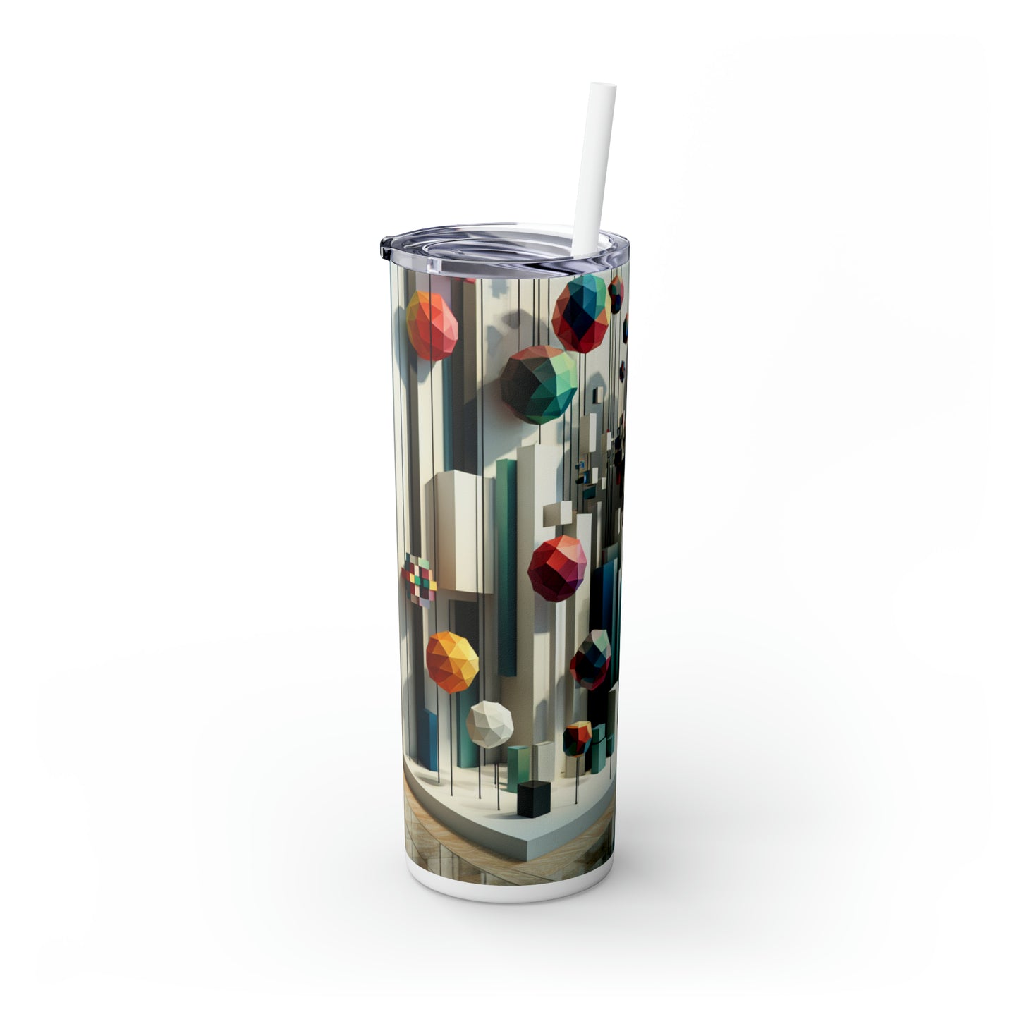 "Dreamscape: An Interactive Sound and Light Experience" - The Alien Maars® Skinny Tumbler with Straw 20oz Installation Art