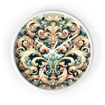 "Garden of Whimsy: A Rococo Fête" - The Alien Wall Clock Rococo