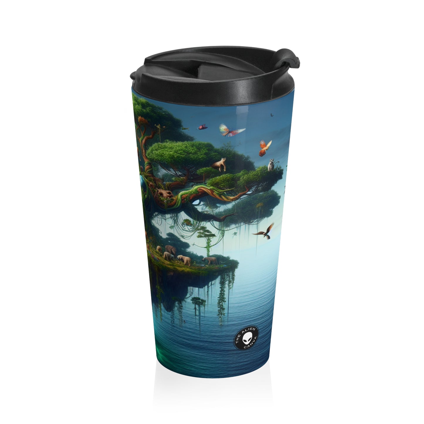 "Fantasy Island: The Giant Tree of Dreams" - The Alien Stainless Steel Travel Mug