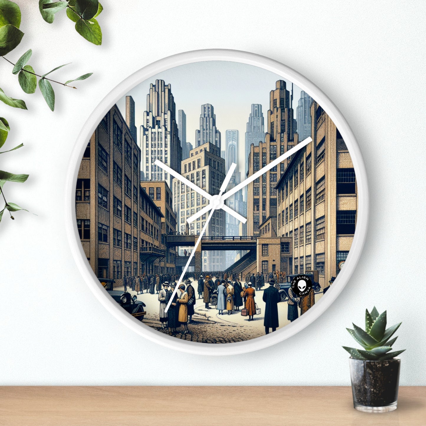 "Urban Geometry: A Modern Cityscape in New Objectivity" - The Alien Wall Clock New Objectivity