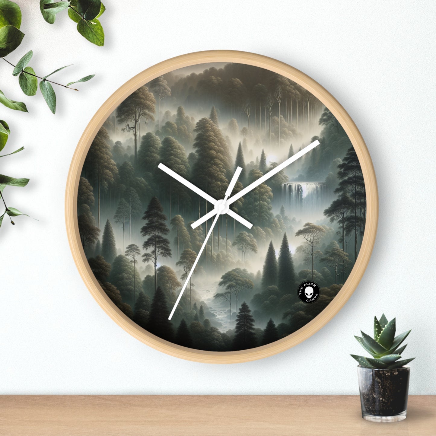 "Misty Forest Retreat" - The Alien Wall Clock