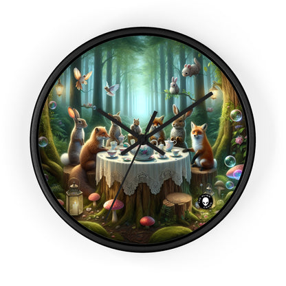 "Enchanted Forest Tea Time" - The Alien Wall Clock