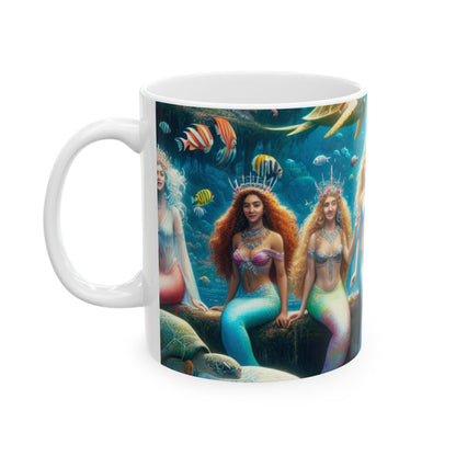 "Dive into the Enchanted Abyss: A Mermaid's Paradise" - The Alien Ceramic Mug 11oz