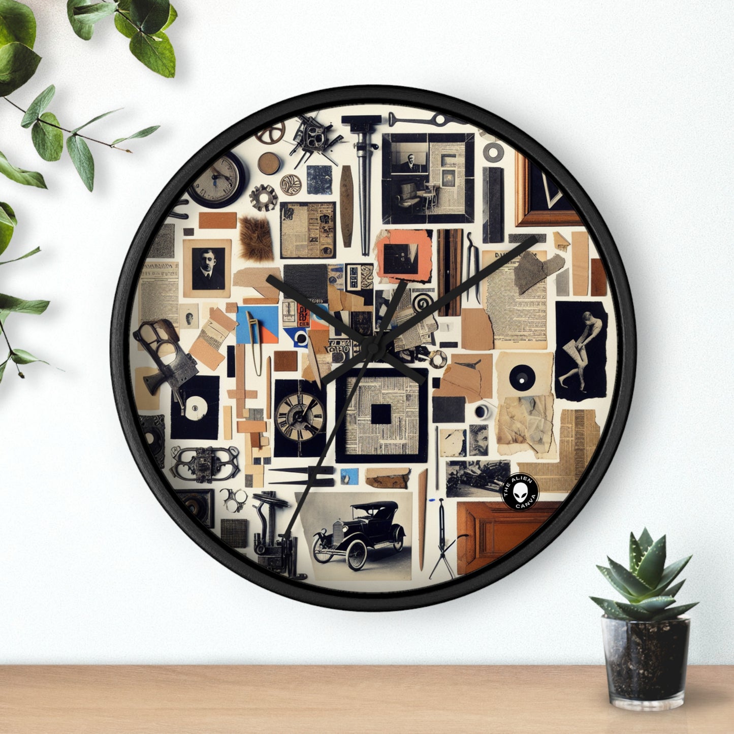 "Chaos in Modernity: A Journey to Meaning" - The Alien Wall Clock Dadaism