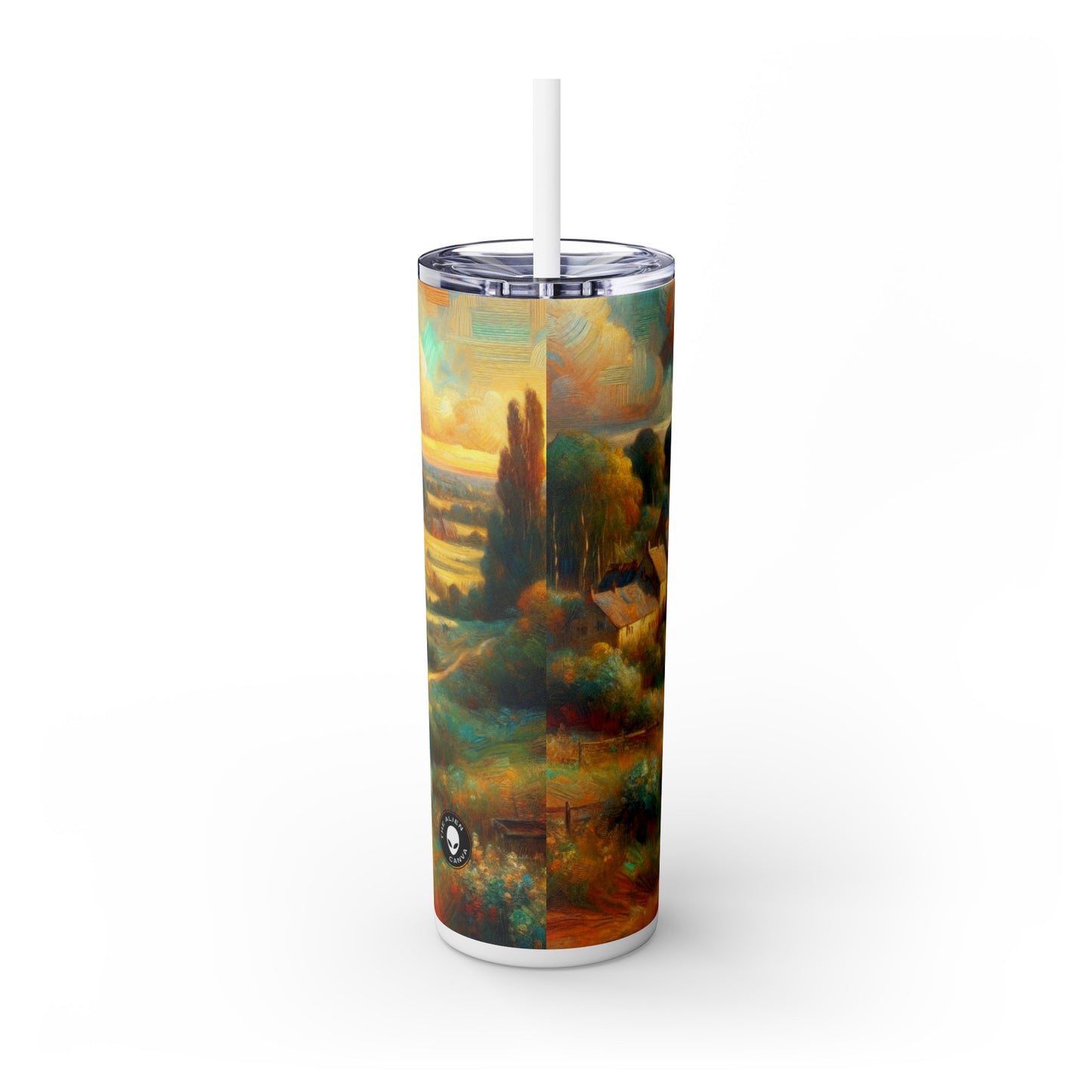 "Fairy Forest Twilight" - The Alien Maars® Skinny Tumbler with Straw 20oz Neoromanticism