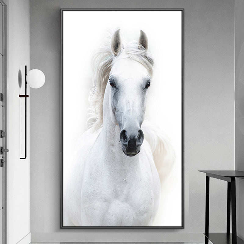 White Horse Canvas Picture Animal Posters And Printing