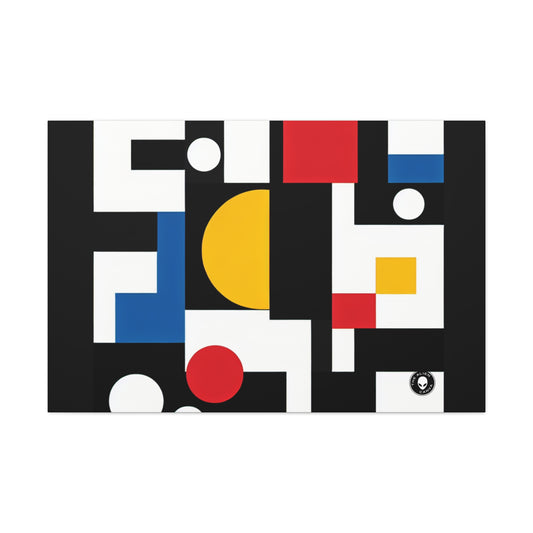 "Suprematic Harmony: Exploring Geometric Composition with Bold Colors" - The Alien Canva Suprematism