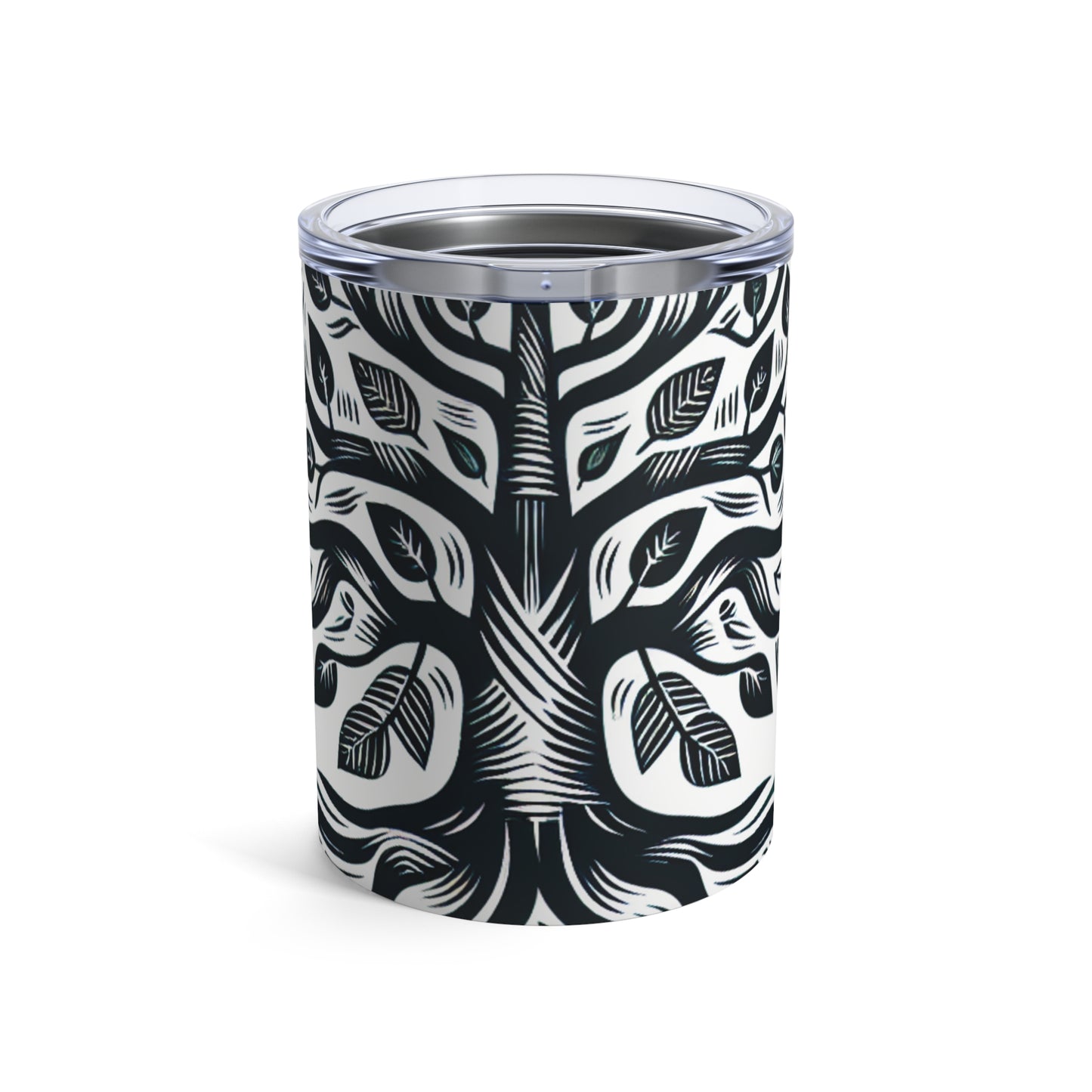 "Árbol genealógico moderno grabado en madera" - The Alien Tumbler Impresión en madera de 10 oz