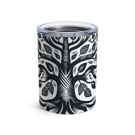 "Modern Woodcut Family Tree" - The Alien Tumbler 10oz Woodcut Printing