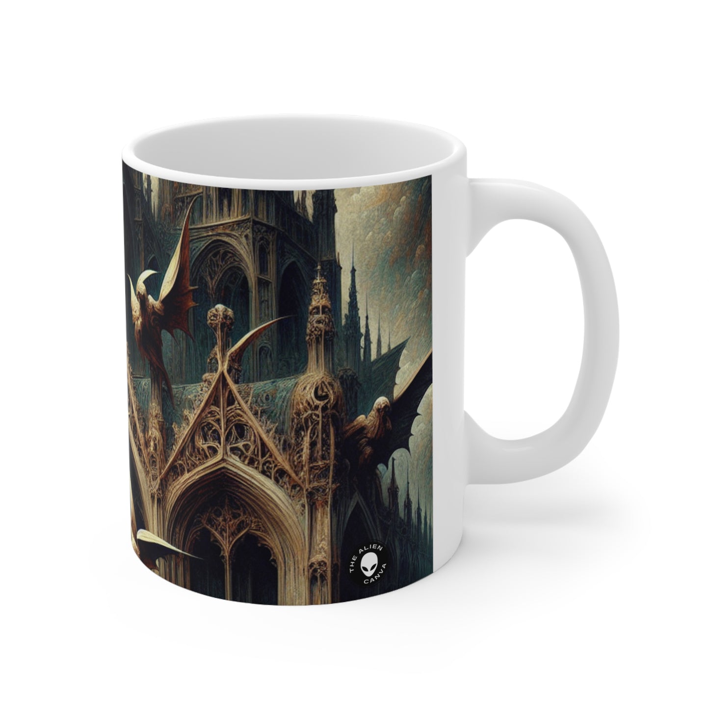 - Taza de cerámica The Alien 11oz Arte gótico