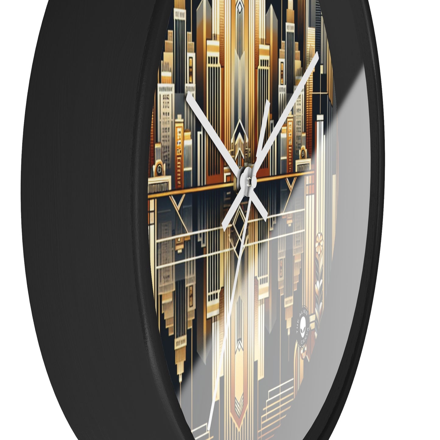 "Luxe Deco: Artistic Elegance at The Grand Hotel" - The Alien Wall Clock Art Deco