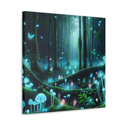 "Enchanted Night: Bioluminescent Forest" - The Alien Canva