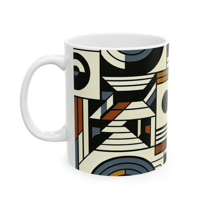 "Urban Elegance: A Concrete Art Exploration" - The Alien Ceramic Mug 11oz Concrete Art